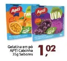 Supermercados Nori Gelatina em po APTI Caixa 35g Sabores oferta