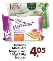 Supermercados Nori Torradas Marilan Magic Toast 130g/150g sabores oferta