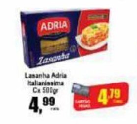 Higa's Supermercado Lasanha Adria Italianissima cx. 500g oferta