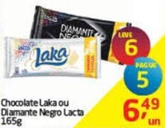 Tenda Atacado Chocolate Laka ou Diamante Negro Lacta 165g oferta