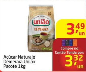 Tenda Atacado Acucar Naturale Demerara Uniao pacote 1kg oferta