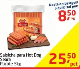 Tenda Atacado Salsiha para Hot Dog Seara pacote 3kg oferta
