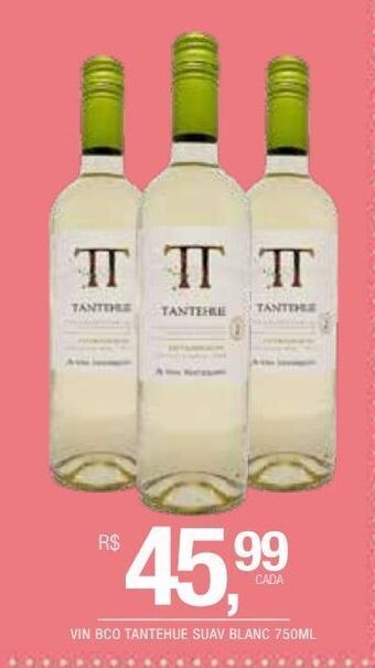Vin bco tantehue suav blanc 750ml