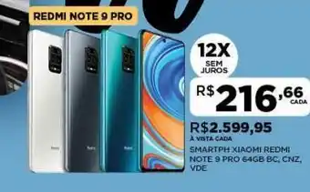 Smartphone xiaomi redmi note 9 pro