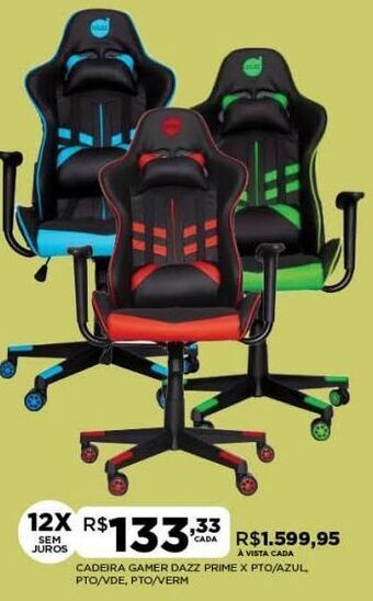 DB Supermercados Cadeira gamer dazz prime x oferta