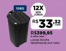 DB Supermercados Lavad roupa newmaq black 10kg oferta