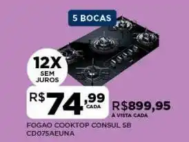 DB Supermercados Fogão cooktop consul oferta