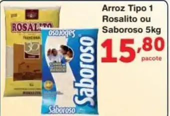 Roldão Arroz Tipo 1 Rosalito ou Saboroso 5kg oferta