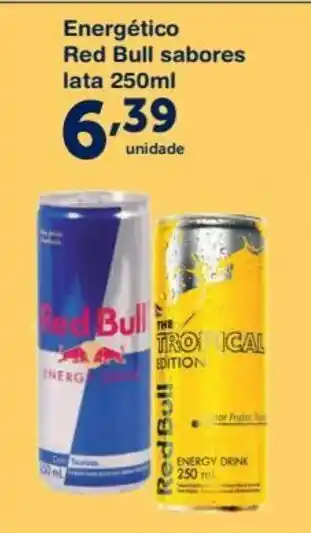 Roldão Energetico Red Bull sabores lata 250ml oferta