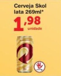 Roldão Cerveja Skol Lata 269ml oferta