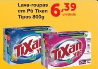 Roldão Lava-roupas em po Tixan Tipos 800g oferta