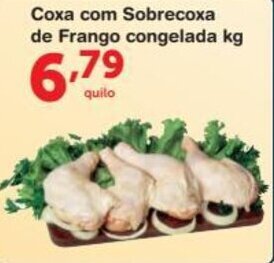 Roldão Coxa com Sobrecoxa de frango Congelada 1kg oferta