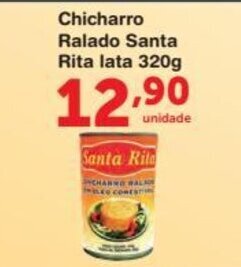 Roldão Chicharro Ralado Santa Rita lata 320g oferta
