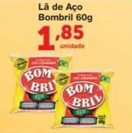 Roldão La de aco Bombril 60g oferta