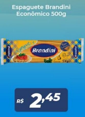 Atakarejo Espaguete Brandini Econimico 500g oferta