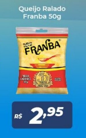 Atakarejo Queijo Ralado Franba 50g oferta