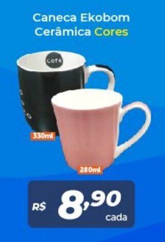 Atakarejo Caneca Ekobom Ceramica Cores oferta