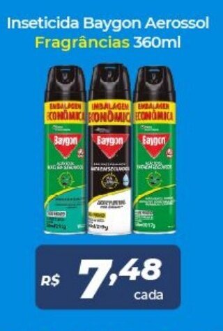 Atakarejo Inseticida Baygon Aerosol Fragrancias 360ml oferta