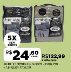 DB Supermercados Jogo de lençois king 4pçs oferta