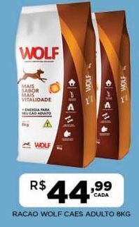 DB Supermercados Ração para cães wolf adulto 8kg oferta