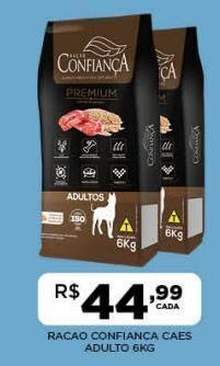 DB Supermercados Ração para cães confiança 6kg oferta