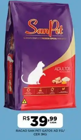 DB Supermercados Ração para cães san pet 3kg oferta