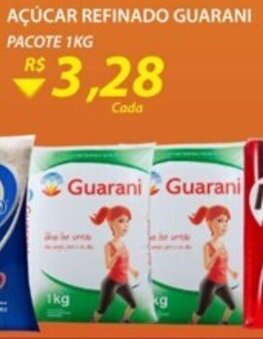 Acucar Refinado Guarani pacote 1kg