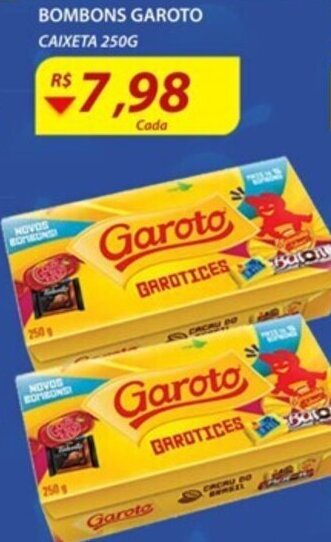 Assaí Atacadista Bombons Garoto 250g oferta