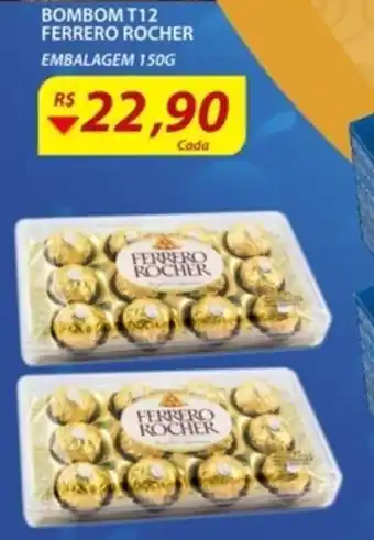 Assaí Atacadista Bombom T12 Ferrero Rocher 150g oferta