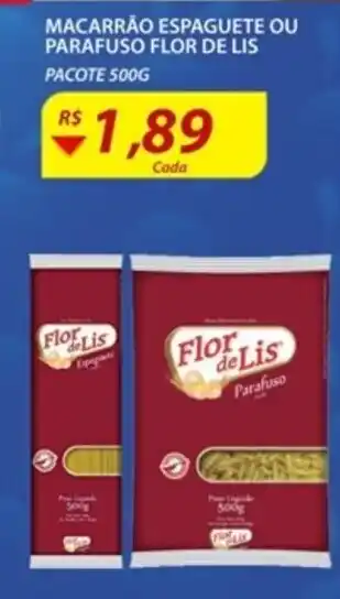 Assaí Atacadista Macarrao Espaguete ou Parafuso Flor De Lis 500g oferta