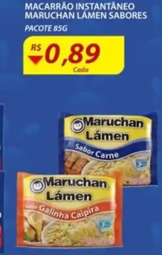 Assaí Atacadista Macarrao Instantaneo Maruchan lamen sabores 85g oferta