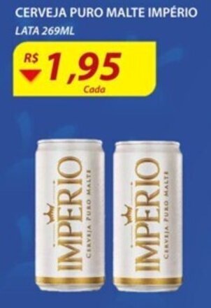 Assaí Atacadista Cerveja Puro Malte Imperio lata 269ml oferta