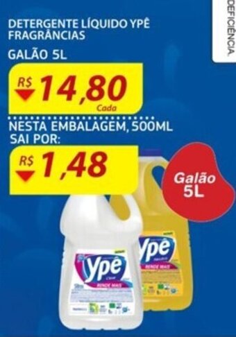 Assaí Atacadista Detergente Liquido Ype Frag 500ml oferta