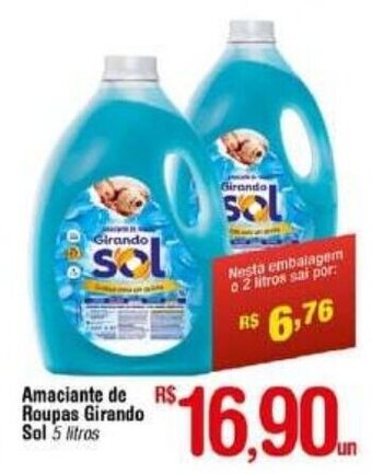 Amaciante de roupas Girando Sol 5L