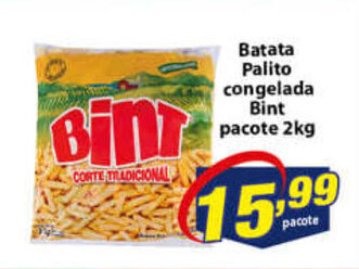 Vencedor Atacadista Batata palito congelada Bint pacote 2kg oferta