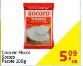 Tenda Atacado Coco em flocos sococo 100g oferta