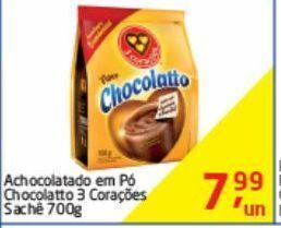 Tenda Atacado Achocolatado em pó 3 corações 700g oferta