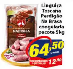 Vencedor Atacadista Linguica Toscana Perdigao Na Brasa congelada pacote 5kg oferta
