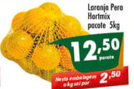 Vencedor Atacadista Laranja pera Hortmix pacote 5kg oferta