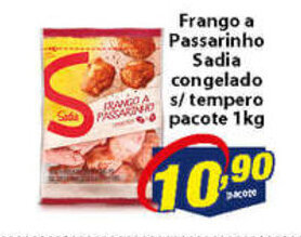 Vencedor Atacadista Frango a Passarinho Sadia congelado s/ tempero pacote 1kg oferta