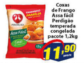 Vencedor Atacadista Coxas de Frango Assa Facil perdigao Tempereada congelada pacote 1.2kg oferta