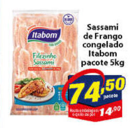 Vencedor Atacadista Sassami de Frango Congelado Itabom pacote 5kg oferta