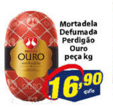 Vencedor Atacadista Mortadela Defumada Perdigao Ouro peca 1kg oferta