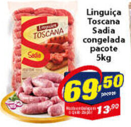 Vencedor Atacadista Linguica Toscana Sadia Congelada pacote 5kg oferta