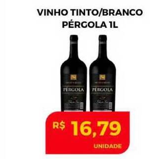 Atacadão Centro Sul Vinho Tinto Branco Pérgola 1L oferta