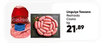 Zaffari Linguiça Toscana Resfriada Castro 1kg oferta