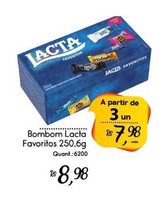 Giassi Supermercados Bombom Lacta Favoritos 250.6g oferta