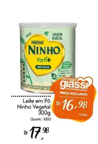 Giassi Supermercados Leite Em Pó Ninho Vegetal 300g oferta