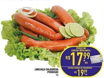 Mercantil Rodrigues Linguica Calabresa Perdigao 1kg oferta