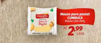 Boa Supermercados Massa Para Pastel Cumbuca Massa Leve 200g oferta